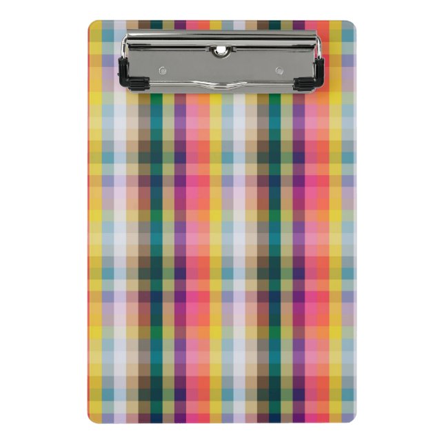 Abstract Scottish Plaid Mini Clipboard (Front)