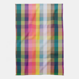 Abstract Scottish Plaid Tea Towel