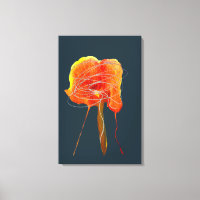 Abstract scribble floral flower modern art