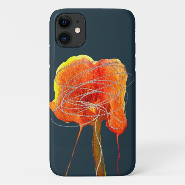 Abstract scribble floral flower modern art Case-Mate iPhone case (Back)