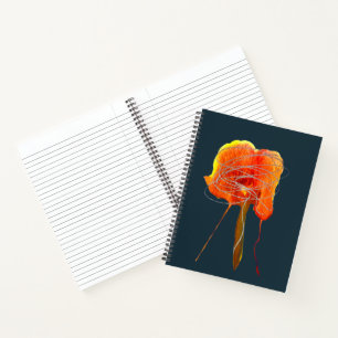 Abstract scribble floral flower modern art notebook