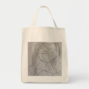 Abstract Scribble Pen Drawing Graphic Tote bag