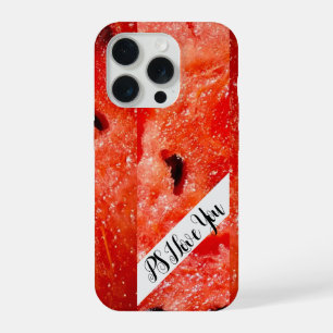 Abstract Script Monogram Him Her PS I Love You iPhone 15 Pro Case