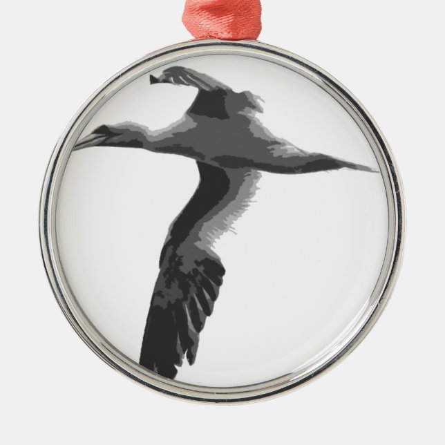 Abstract Sea Birds Metal Tree Decoration (Front)
