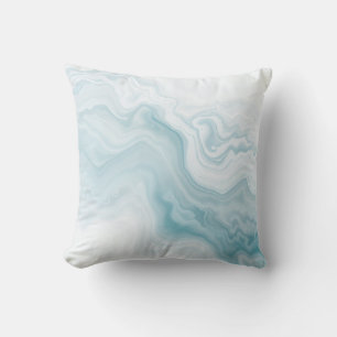 Abstract Sea Foam Rendering with Delicate Swirls Cushion