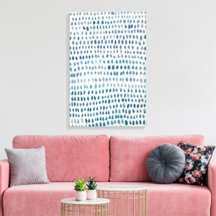 Abstract Sea Glass Pattern Painting Canvas Print