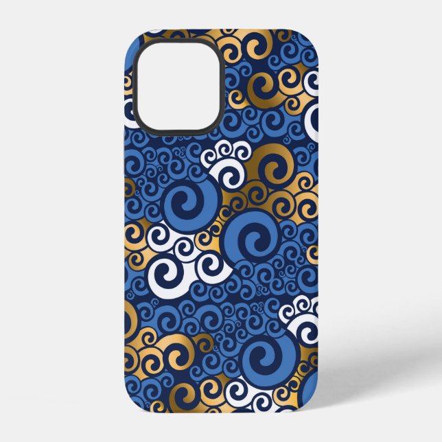 Abstract sea water seamless pattern iPhone case (Back)