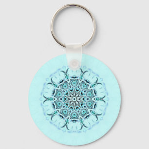 abstract seafoam keychain