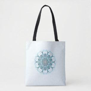 Abstract seafoam white background tote bag