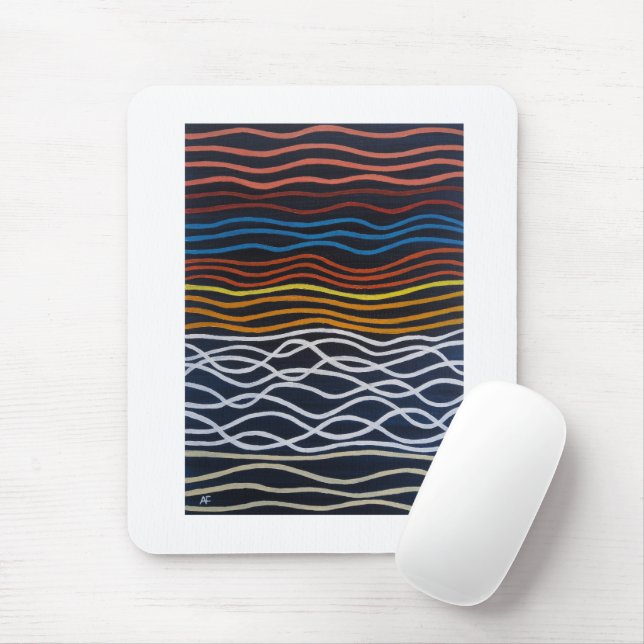 Abstract Seafront Painting by Alfred Fox Mouse Pad (With Mouse)