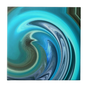 Abstract Seahorse Tile