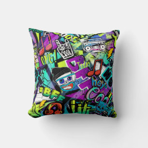 Abstract seamless cartoon pattern. Repeated with m Cushion