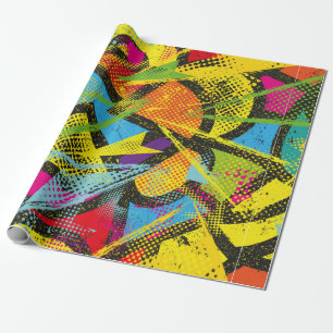 Abstract seamless chaotic pattern. Wallpaper with Wrapping Paper