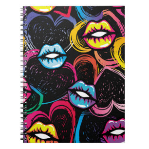 Abstract seamless fashion pattern. beauty style wa notebook