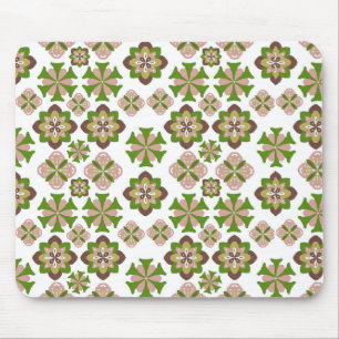 Abstract seamless floral ornaments pattern mouse pad