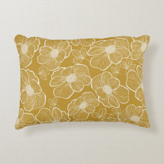 Abstract seamless floral pattern. Flowers backgrou Decorative Cushion