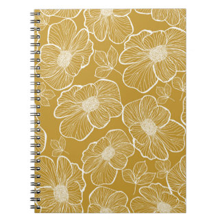 Abstract seamless floral pattern. Flowers backgrou Notebook