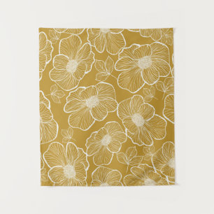 Abstract seamless floral pattern. Flowers backgrou Tapestry