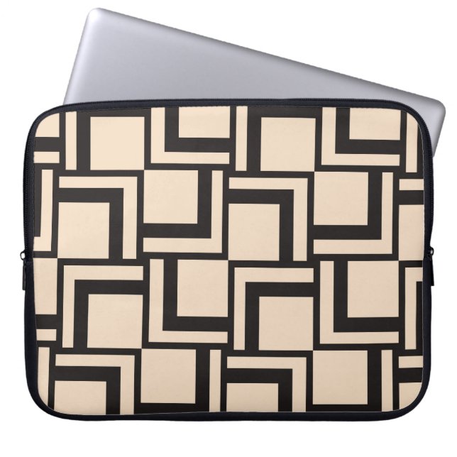 Abstract seamless geometric pattern laptop sleeve (Front)