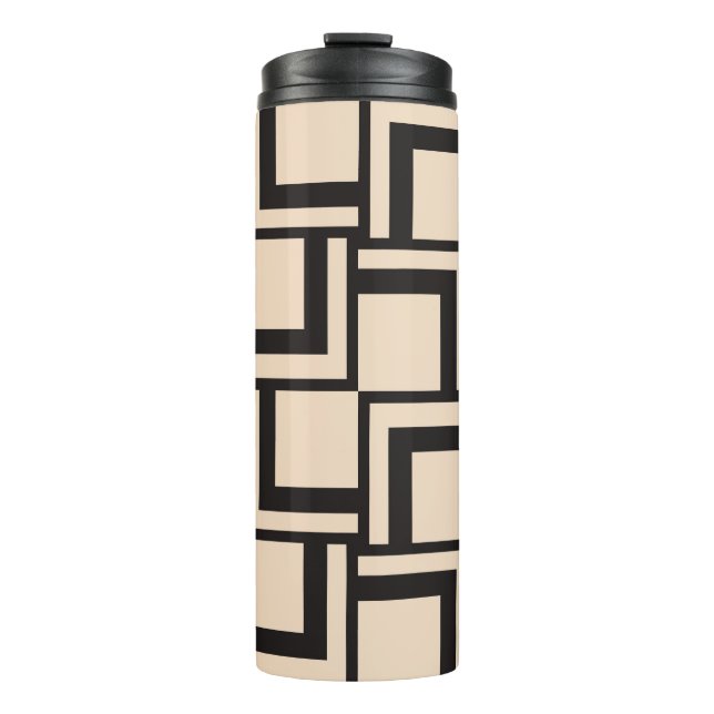 Abstract seamless geometric pattern thermal tumbler (Front)