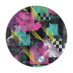 Abstract seamless, girls boys fashion, colourful. cutting board