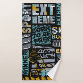 Abstract seamless grunge pattern. Urban style mode Bath Towel