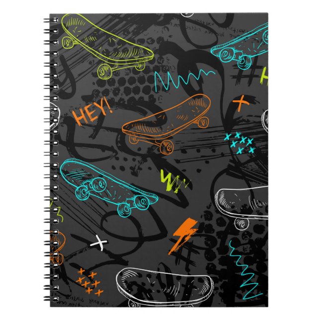 Abstract seamless grunge pattern. Urban style mode Notebook (Front)