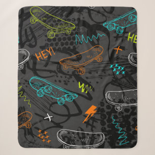 Abstract seamless grunge pattern. Urban style mode Sherpa Blanket