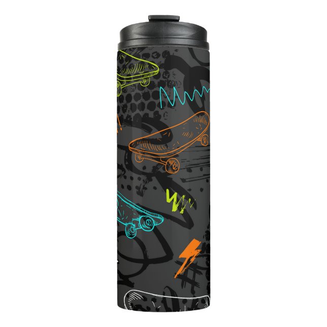 Abstract seamless grunge pattern. Urban style mode Thermal Tumbler (Front)