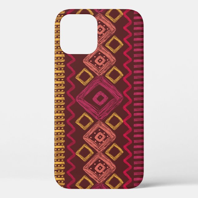 Abstract seamless hand drawn ethnic pattern. Case-Mate iPhone case (Back)