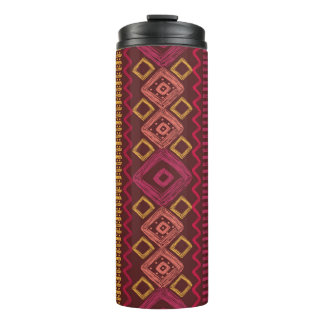 Abstract seamless hand drawn ethnic pattern. thermal tumbler