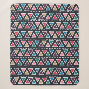 Abstract seamless hand drawn tribal pattern in tre sherpa blanket
