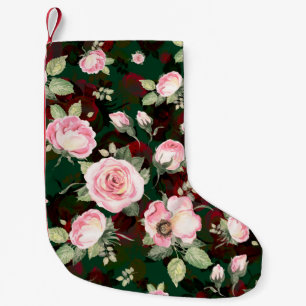 Abstract seamless lovely pattern drawn blooming ro small christmas stocking