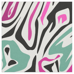 Abstract seamless patches stroke zebra black green fabric