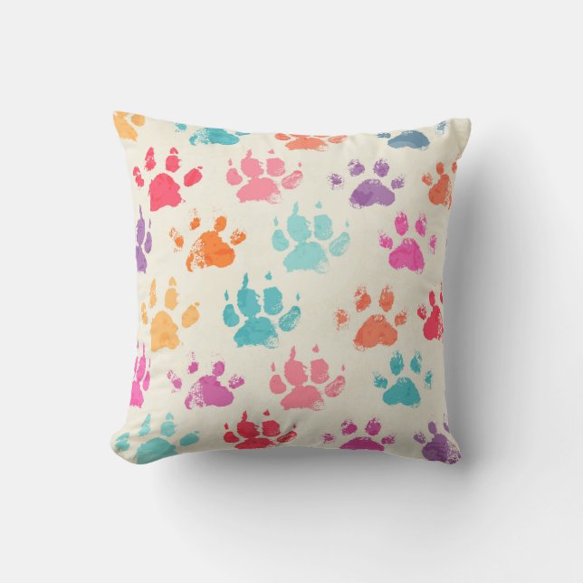 Abstract seamless pattern - bright colorful ink pr cushion (Front)