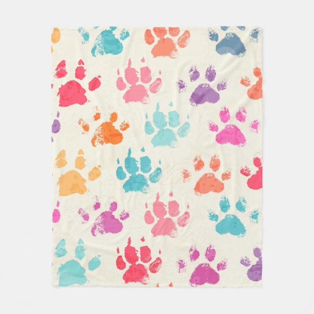 Abstract seamless pattern - bright colorful ink pr fleece blanket (Front)