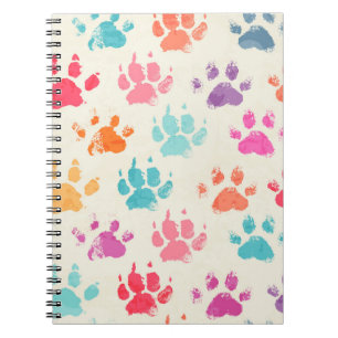 Abstract seamless pattern - bright colourful ink p notebook