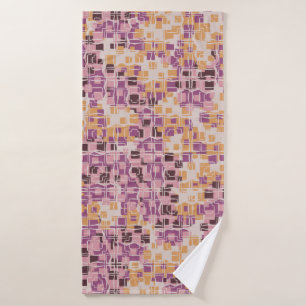 Abstract seamless pattern. Chaotic rounded squares Bath Towel