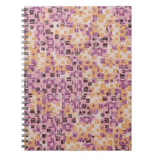 Abstract seamless pattern. Chaotic rounded squares Notebook