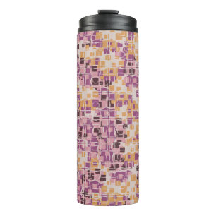 Abstract seamless pattern. Chaotic rounded squares Thermal Tumbler