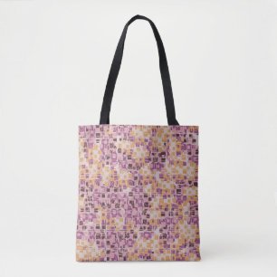 Abstract seamless pattern. Chaotic rounded squares Tote Bag