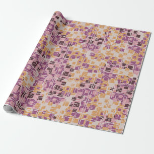 Abstract seamless pattern. Chaotic rounded squares Wrapping Paper