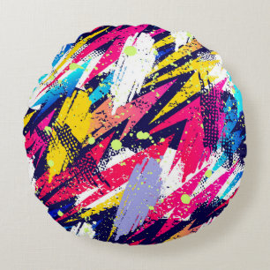 Abstract seamless pattern. Creative background wit Round Cushion