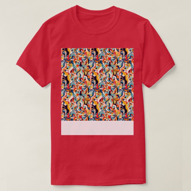 Abstract Seamless Pattern Geometric Lines Shapes G T-Shirt (Design Front)