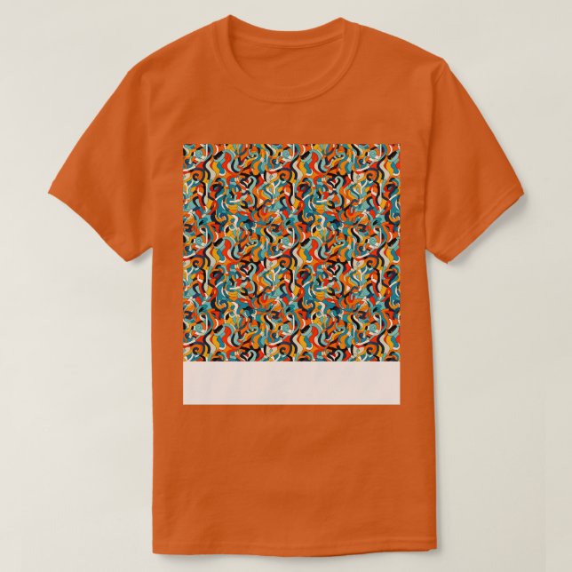 Abstract Seamless Pattern Geometric Lines Shapes G T-Shirt (Design Front)