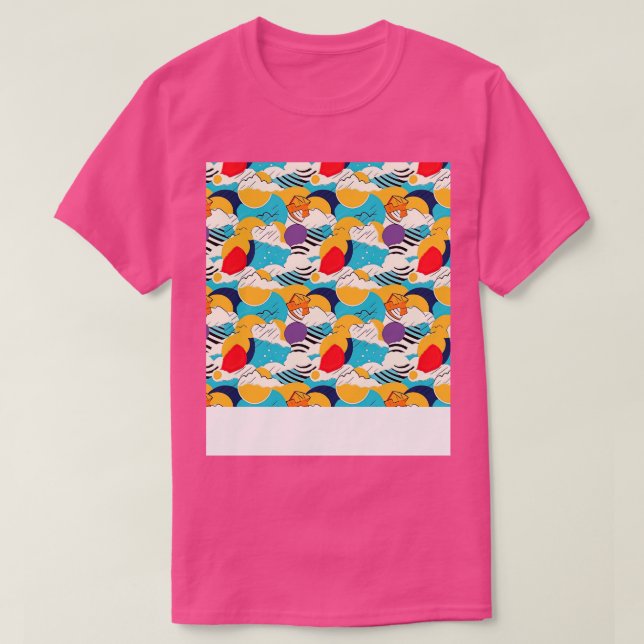 Abstract Seamless Pattern Geometric Lines Shapes G T-Shirt (Design Front)