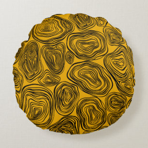 Abstract seamless pattern. graphic illustration. O Round Cushion