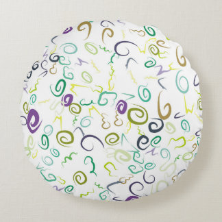 Abstract seamless pattern handmadeabstract, art, b round cushion