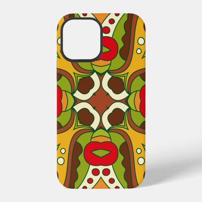 Abstract seamless pattern in oriental ethnic style iPhone case (Back)