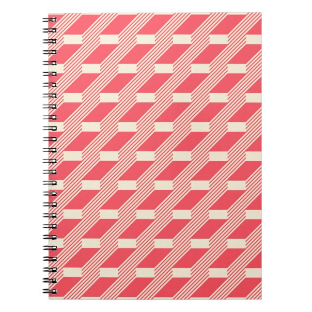 Abstract seamless pattern in retro colours. Stair  Notebook (Front)
